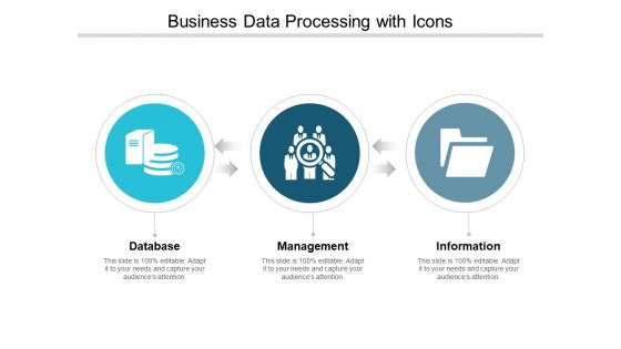 Business Data Processing With Icons Ppt PowerPoint Presentation Professional Design Inspiration