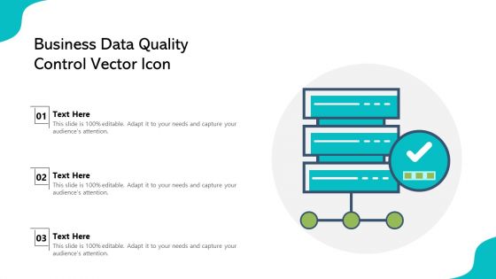 Business Data Quality Control Vector Icon Ppt PowerPoint Presentation File Shapes PDF