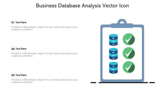 Business Database Analysis Vector Icon Ppt PowerPoint Presentation Gallery Introduction PDF