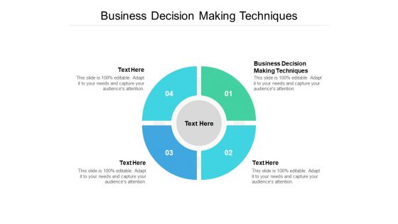 business decision making techniques ppt powerpoint presentation infographic template gridlines cpb