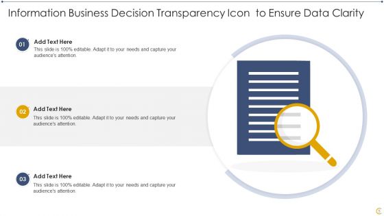 Business Decision Transparency Icon Ppt PowerPoint Presentation Complete Deck With Slides