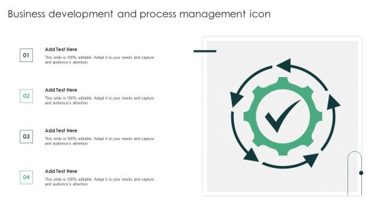 Business Development And Process Management Icon Demonstration PDF