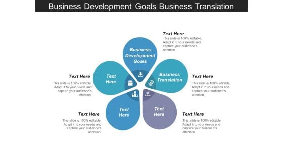 Business Development Goals Business Translation Ppt PowerPoint Presentation File Skills