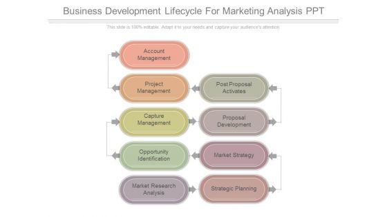 Business Development Lifecycle For Marketing Analysis Ppt