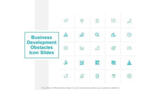 Business Development Obstacles Icon Slides Ppt PowerPoint Presentation Layouts Slide Portrait