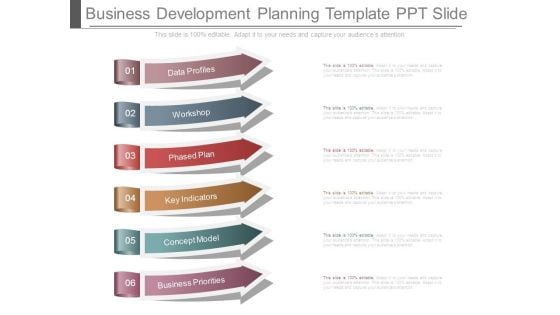 Business Development Planning Template Ppt Slide