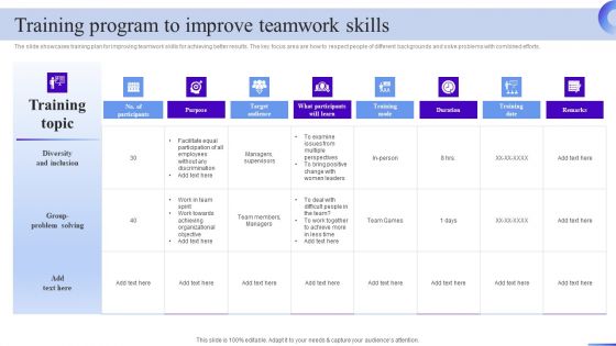 Business Development Program Training Program To Improve Teamwork Skills Rules PDF Business Development Program Training Program To Improve Teamwork Skills Rules PDF