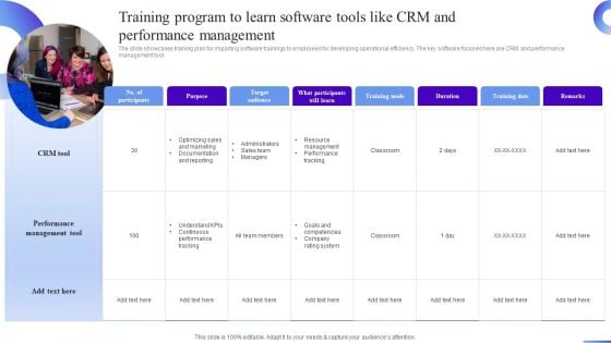 Business Development Program Training Program To Learn Software Tools Like CRM Sample PDF