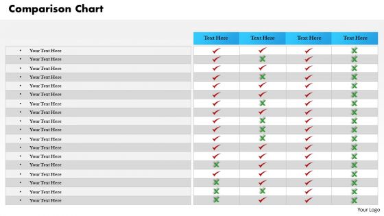 Business Diagram Comparison Of Product Features Strategy Diagram