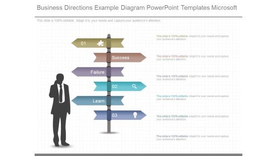 Business Directions Example Diagram Powerpoint Templates Microsoft