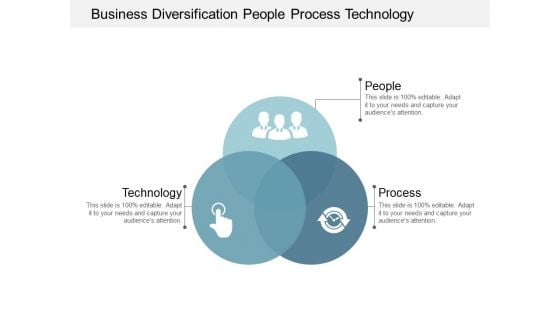 Business Diversification People Process Technology Ppt Powerpoint Presentation Gallery Icon