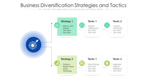 Business Diversification Strategies And Tactics Ppt PowerPoint Presentation Slides Introduction PDF