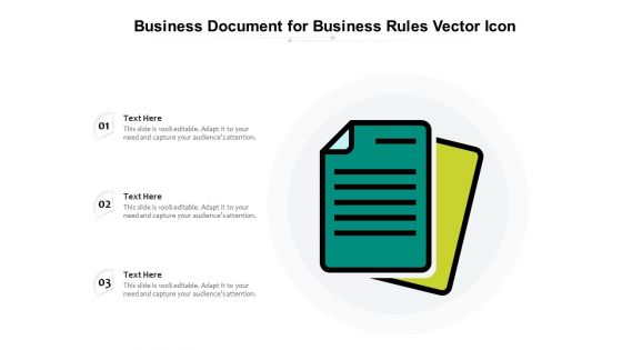 Business Document For Business Rules Vector Icon Ppt PowerPoint Presentation Gallery Graphics Tutorials PDF