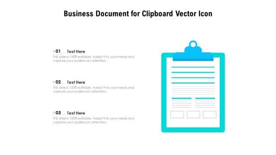 Business Document For Clipboard Vector Icon Ppt PowerPoint Presentation File Mockup PDF