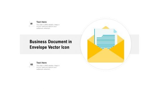 Business Document In Envelope Vector Icon Ppt PowerPoint Presentation Layouts Vector PDF