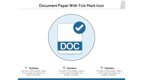 Business Document With Tick Sign Vector Icon Ppt PowerPoint Presentation Inspiration Graphics PDF