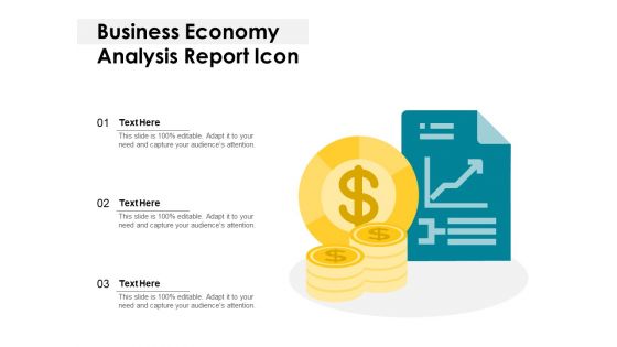 Business Economy Analysis Report Icon Ppt PowerPoint Presentation Gallery Portrait PDF