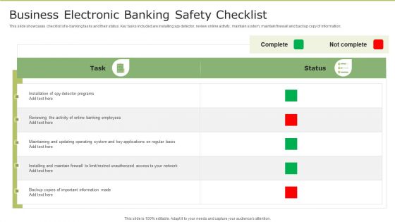 Business Electronic Banking Safety Checklist Introduction PDF