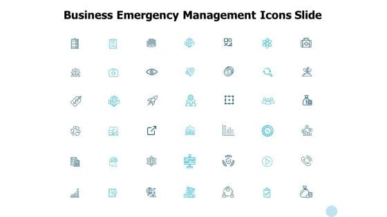 Business Emergency Management Icons Slide Growth Ppt PowerPoint Presentation Professional Layouts