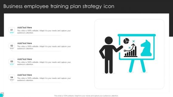 Business Employee Training Plan Strategy Icon Sample PDF