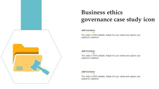 Business Ethics Governance Case Study Icon Themes PDF