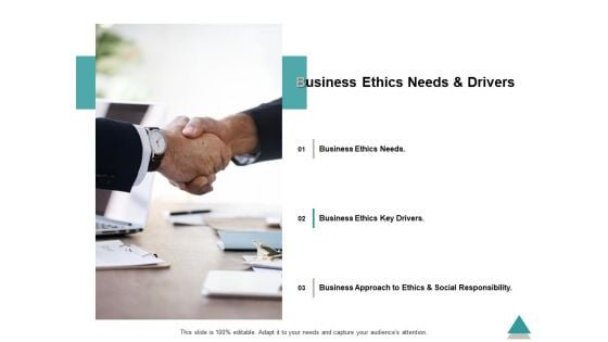 Business Ethics Needs And Drivers Ppt PowerPoint Presentation Layouts Icon