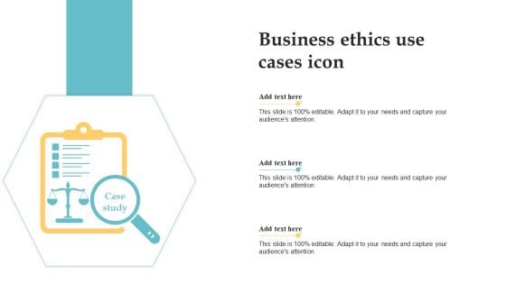 Business Ethics Use Cases Icon Clipart PDF