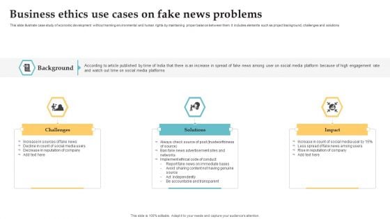 Business Ethics Use Cases On Fake News Problems Summary PDF Business Ethics Use Cases On Fake News Problems Summary PDF