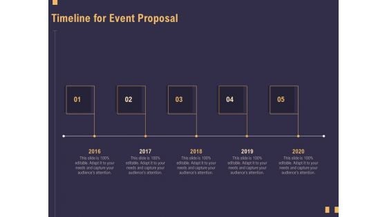 Business Event Planning Timeline For Event Proposal Ppt File Icon PDF