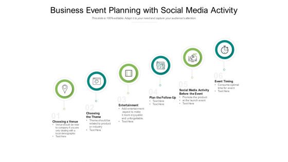 Business Event Planning With Social Media Activity Ppt PowerPoint Presentation Styles Shapes