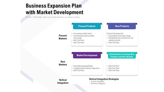 Business Expansion Plan With Market Development Ppt PowerPoint Presentation Layouts Information