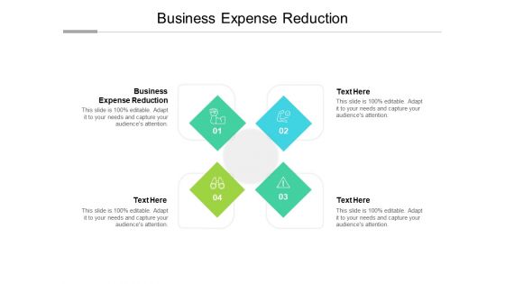 Business Expense Reduction Ppt PowerPoint Presentation Model Graphics Design Cpb