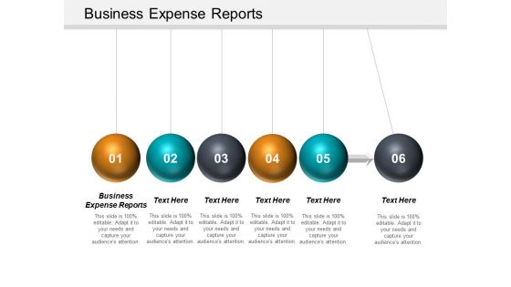 Business Expense Reports Ppt PowerPoint Presentation Infographics Slide Cpb