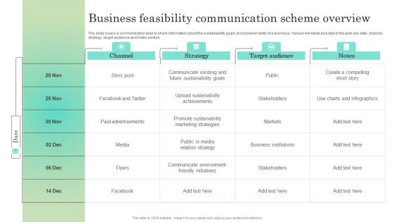 Business Feasibility Communication Scheme Overview Microsoft PDF