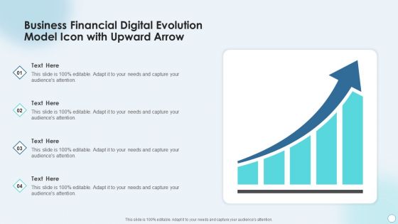 Business Financial Digital Evolution Model Icon With Upward Arrow Brochure PDF