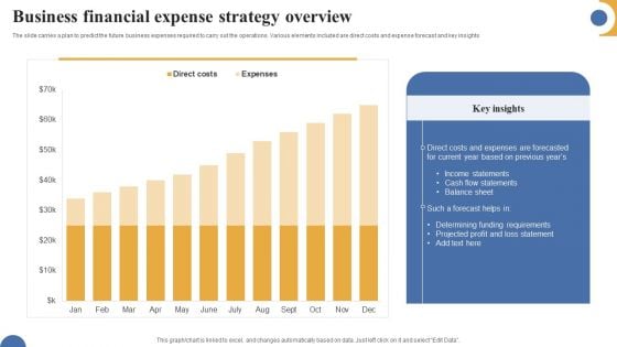 Business Financial Expense Strategy Overview Diagrams PDF