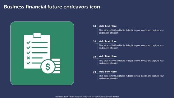 Business Financial Future Endeavors Icon Download PDF