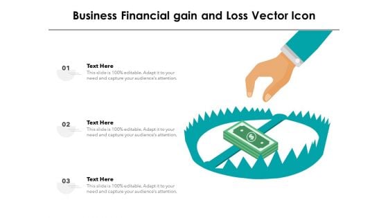 Business Financial Gain And Loss Vector Icon Ppt PowerPoint Presentation Styles Portrait PDF