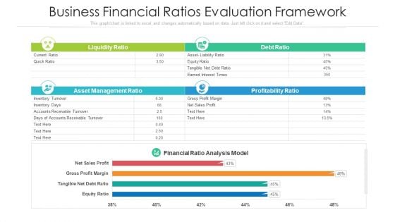 Business Financial Ratios Evaluation Framework Ppt PowerPoint Presentation File Tips PDF