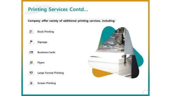 Business For ID Printing Printing Services Contd Ppt Slides Shapes PDF