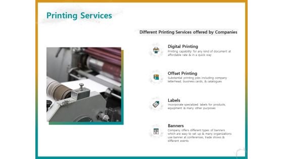 Business For ID Printing Printing Services Ppt Styles Graphic Tips PDF