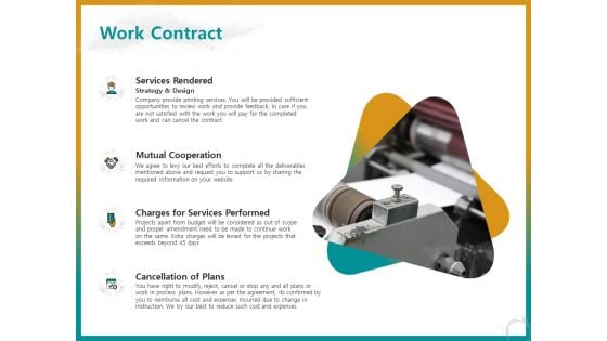 Business For ID Printing Work Contract Ppt Slides Outline PDF