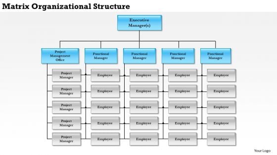 Business Framework Matrix Organizational Structure PowerPoint Presentation