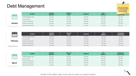 Business Functions Administration Debt Management Ppt Ideas Background PDF