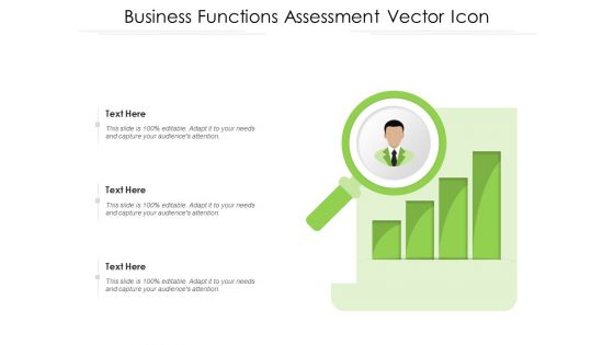 Business Functions Assessment Vector Icon Ppt PowerPoint Presentation File Brochure PDF