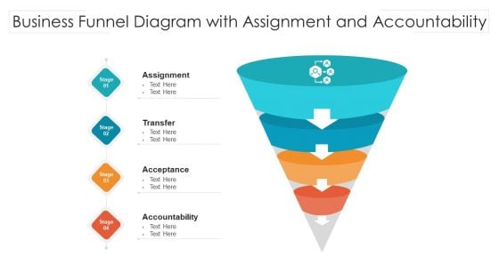 Business Funnel Diagram With Assignment And Accountability Ppt PowerPoint Presentation Gallery Slide PDF