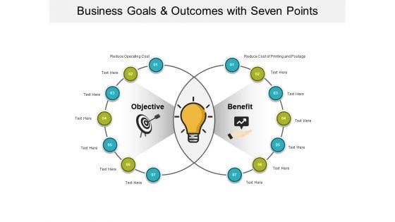 Business Goals And Outcomes With Seven Points Ppt PowerPoint Presentation Show Introduction