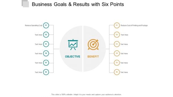 Business Goals And Results With Six Points Ppt PowerPoint Presentation Infographic Template Shapes Business Goals And Results With Six Points Ppt PowerPoint Presentation Infographic Template Shapes