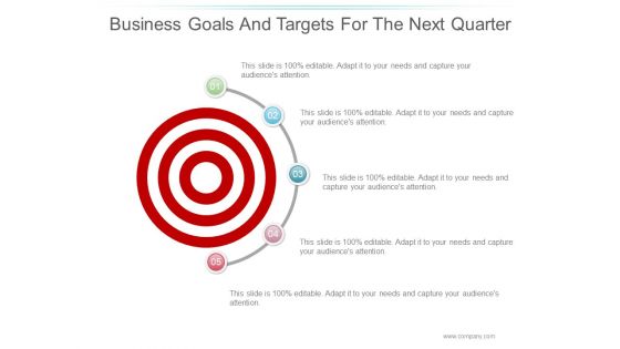 Business Goals And Targets For The Next Quarter Ppt PowerPoint Presentation Icon