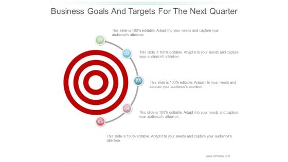 Business Goals And Targets For The Next Quarter Ppt PowerPoint Presentation Icon